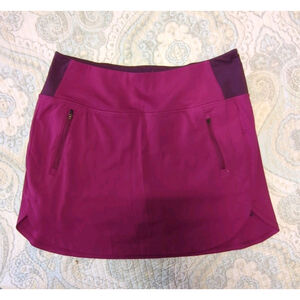 Athleta Skirt Womens L Purple Fairway Golf Skort 18" Knee Length Golf Resortwear